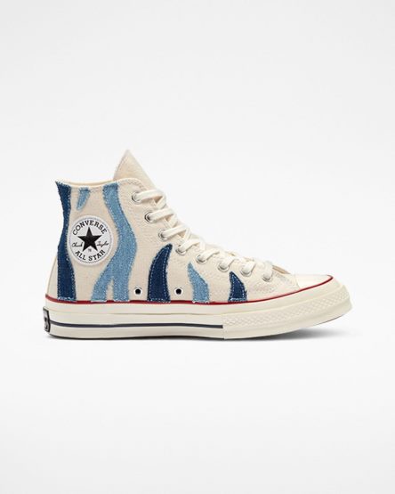 Women's Converse Chuck 70 Denim High Top Shoes Beige Blue | AU 8594CV